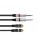 Garso kabelis Omnitronic 30225213 1,5 m 2x6,35 mm 2xRCA juodas
