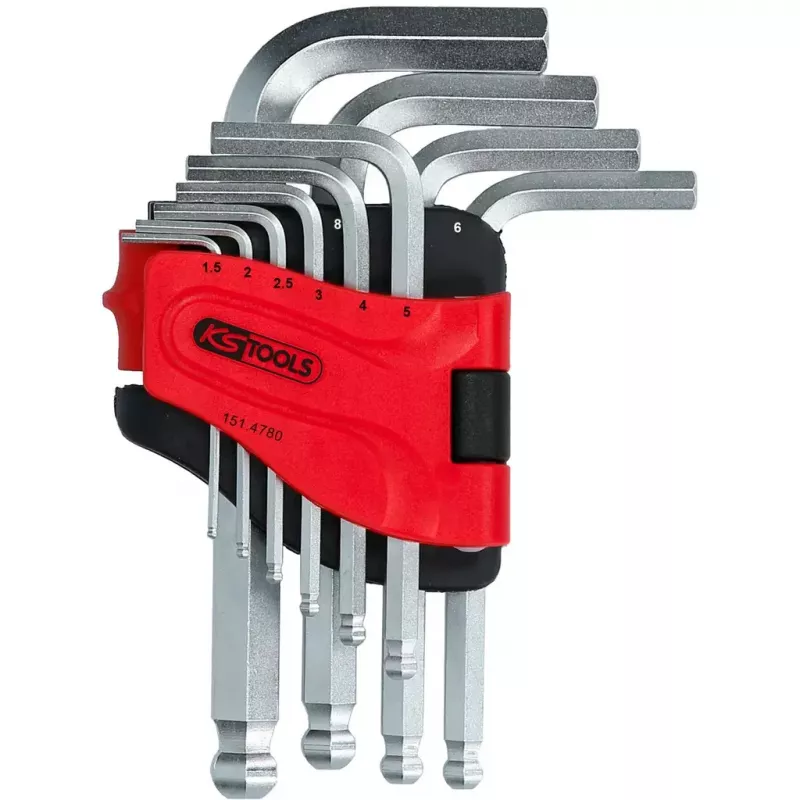 L formos šešiabriaunių raktų rinkinys KS Tools 151.4780