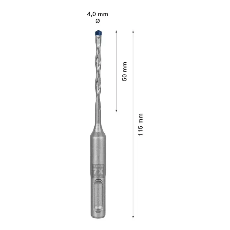 Gręžtuvas Bosch SDS plus-7X 4 mm skersmens 115 mm ilgio