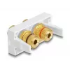 DeLOCK Easy 45 modulis 2 x jungiamasis gnybtas raudonas juodas žiedas 22,5 x 45 mm