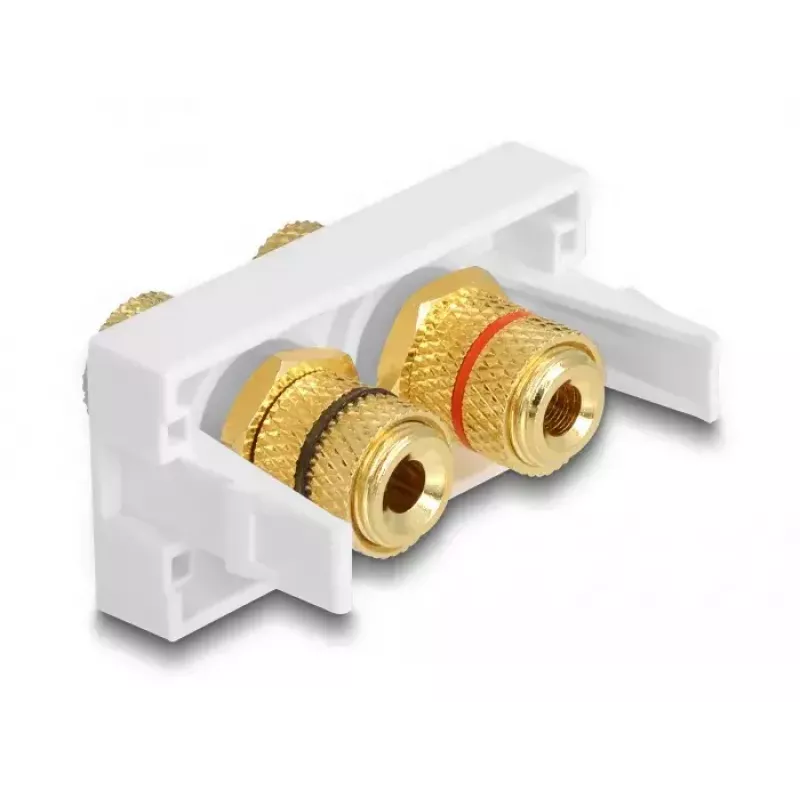 DeLOCK Easy 45 modulis 2 x jungiamasis gnybtas raudonas juodas žiedas 22,5 x 45 mm