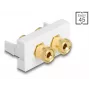 DeLOCK Easy 45 modulis 2 x jungiamasis gnybtas raudonas juodas žiedas 22,5 x 45 mm
