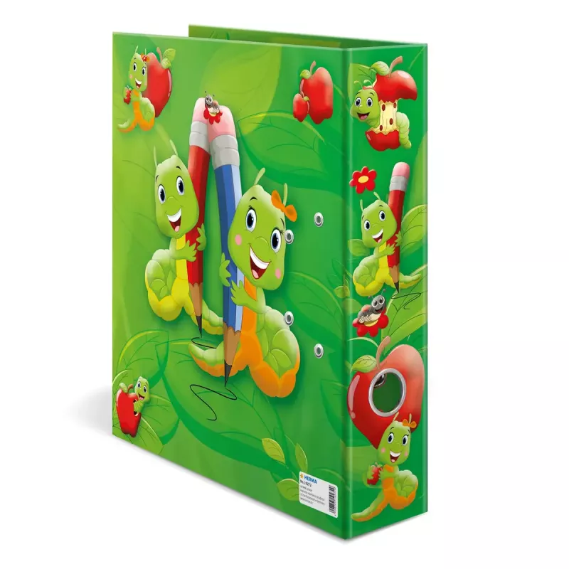 HERMA Motif aplankas A4 Fritz the Worm D-žiedas Kartonas 285x315mm