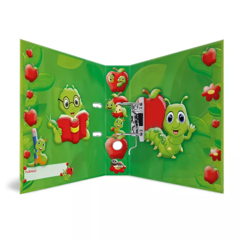 HERMA Motif aplankas A4 Fritz the Worm D-žiedas Kartonas 285x315mm