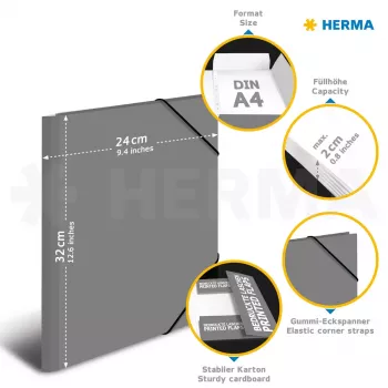 Segtuvas HERMA 19277 A4 įvairiaspalvis kartonas 285x315 mm
