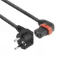 ACT maitinimo laidas IEC Lock EL455S, CEE 7/7 (kampinis) – C13 IEC Lock (kairysis kampinis), juodas, 3 m
