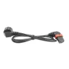 ACT maitinimo laidas IEC Lock EL455S, CEE 7/7 (kampinis) – C13 IEC Lock (kairysis kampinis), juodas, 3 m