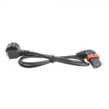 ACT maitinimo laidas IEC Lock EL455S, CEE 7/7 (kampinis) – C13 IEC Lock (kairysis kampinis), juodas, 3 m