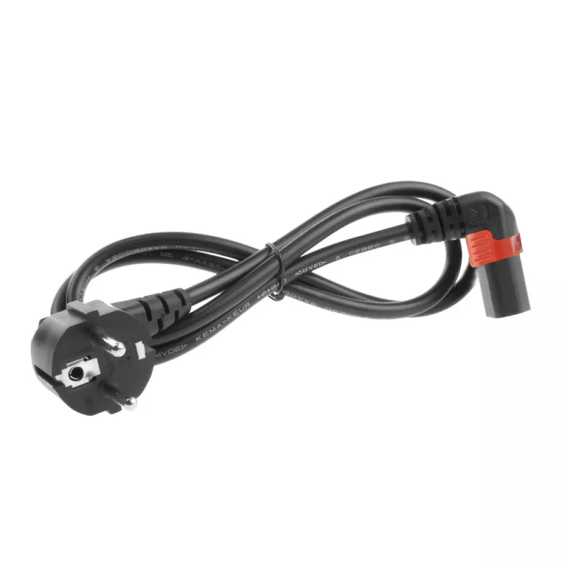 Maitinimo laidas ACT Powercord CEE 7/7 (kampinis) - C13 IEC Lock (aukštyn kampinis) juodas 3 m, EL456S