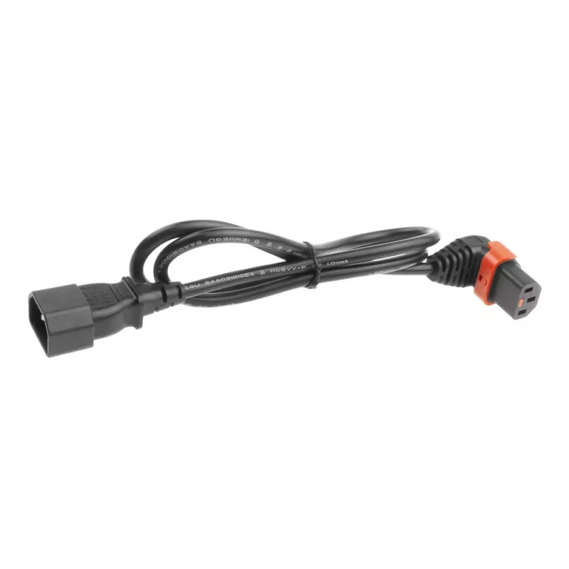 ACT maitinimo laidas su užraktu C14 - C13 IEC Lock (žemyn kampu) juodas 1 m, PC2044