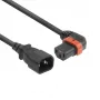 ACT maitinimo laidas IEC Lock C14 - C13 (kairėn lenktas) juodas 3 m, PC2050