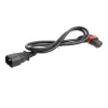 ACT maitinimo laidas IEC Lock C14 - C13 (kairėn lenktas) juodas 3 m, PC2050