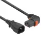 ACT maitinimo laidas C14 - C13 IEC Lock (stačiu kampu) juodas 2 m, PC2045