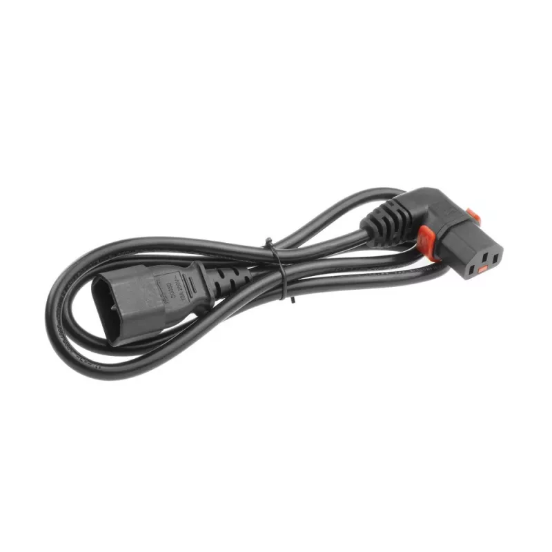 ACT maitinimo laidas C14 - C13 IEC Lock (stačiu kampu) juodas 2 m, PC2045