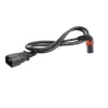 ACT maitinimo laidas su užraktu C14 - C13 IEC Lock (kampuotas aukštyn) juodas 1 m, PC2043