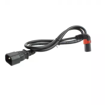 ACT maitinimo laidas su užraktu C14 - C13 IEC Lock (kampuotas aukštyn) juodas 1 m, PC2043