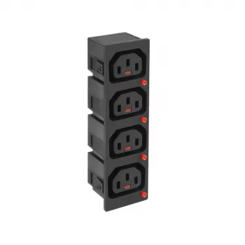 Laidas ACT C13 IEC Lock Net Entree (4x lizdai) - juodas, PA135015BK4