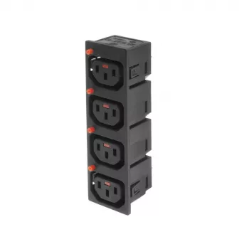 Laidas ACT C13 IEC Lock Net Entree (4x lizdai) - juodas, PA135015BK4