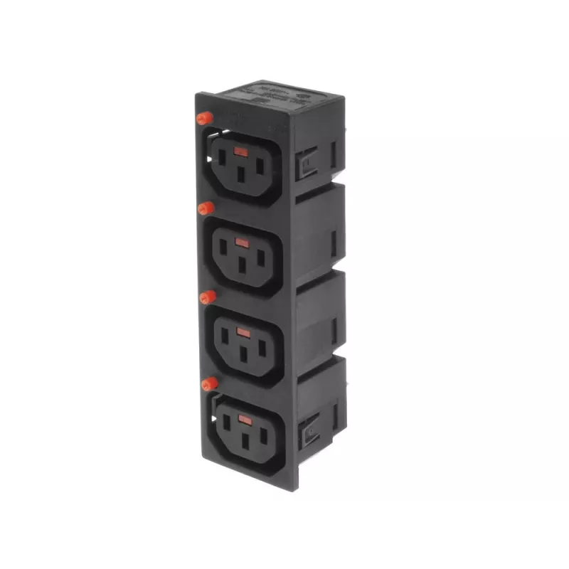 Laidas ACT C13 IEC Lock Net Entree (4x lizdai) - juodas, PA135015BK4