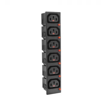 ACT C13 IEC Lock Net Entree (6x lizdas) - juoda, PA135015BK6