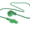 ACT Powercord tinklo laidas CEE 7/7 kištukas (kampuotas) - C15 žalias 1,5 m