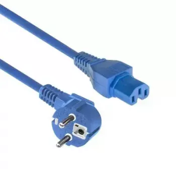 ACT Powercord tinklo laidas CEE 7/7 kištukas (kampuotas) - C15 mėlynas 1 m