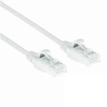ACT White 0,5 m LSZH U/UTP CAT6 plonas šuolinis kabelis su apsaugotais RJ45 kištukais