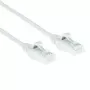 ACT White 0,5 m LSZH U/UTP CAT6 plonas šuolinis kabelis su apsaugotais RJ45 kištukais