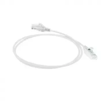 ACT White 5 m LSZH U/UTP CAT6 duomenų centro plonas lizdinis kabelis su apsauga nuo užkabinimo ir RJ45 jungtimis