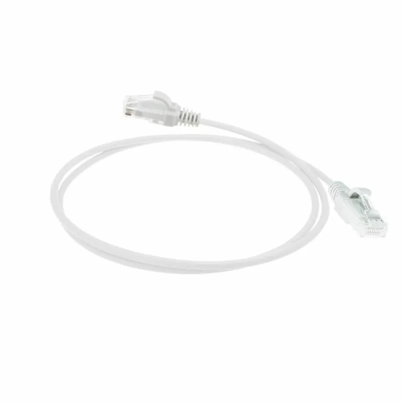 ACT White 7 m LSZH U/UTP CAT6 duomenų centro plonas pataisos kabelis su RJ45 jungtimis
