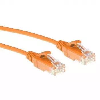 ACT Orange 5 metrų LSZH U/UTP CAT6 plonas pataisinis laidas su RJ45 kištukais