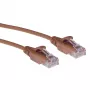 ACT Brown 1 m LSZH U/UTP CAT6 plonas lizdinis pataisos kabelis su apsauginiais RJ45 jungtimis