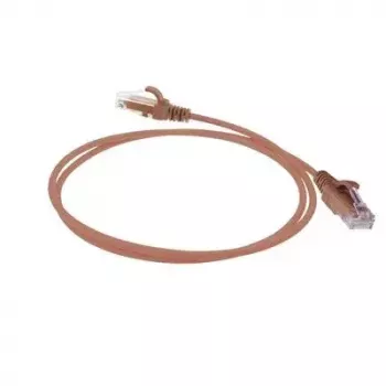 ACT Brown 2 m LSZH U/UTP CAT6 duomenų centro plonas šuolinis kabelis su apsaugotais RJ45 jungtimis