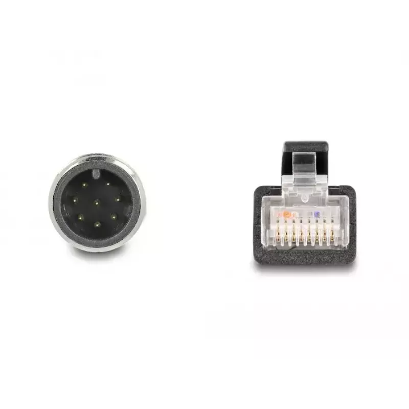 DeLOCK M12 adapterio kabelis A-coded 8 pin kištukas į RJ45 kištuką 0,5 m