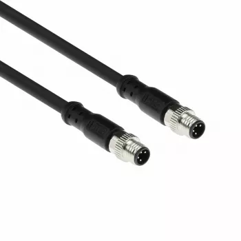 ACT Industrial 5,00 m jutiklio kabelis M8A 4-pin kištukas – M8A 4-pin kištukas, Ultraflex Xtreme TPE, ekranuotas