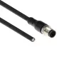 ACT Industrial sensoriaus kabelis 1,50 m M12A 4 kontaktų kištukas į laisvą galą Superflex Xtreme TPE, ekranuotas