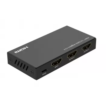 HDMI skirstytuvas Microconnect MC-HDMISPLITTER0102-4K 4K raiška Juodas