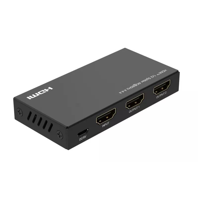 HDMI skirstytuvas Microconnect MC-HDMISPLITTER0102-4K 4K raiška Juodas