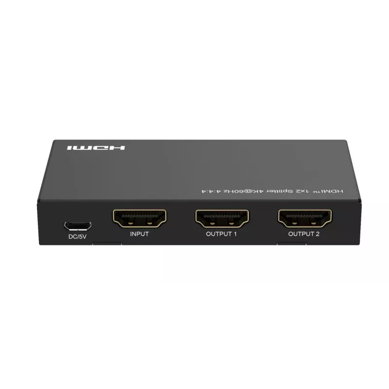 HDMI skirstytuvas Microconnect MC-HDMISPLITTER0102-4K 4K raiška Juodas