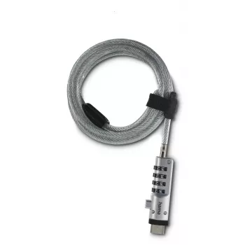 Hama USB spyna nešiojamam kompiuteriui, sidabrinė, permatoma, 1,8 m
