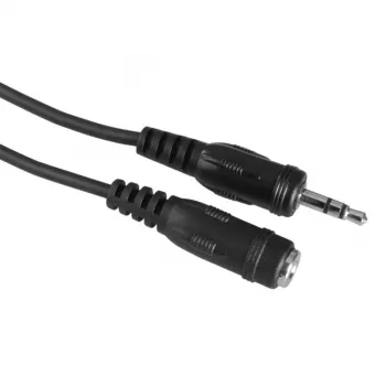 Audio kabelis Hama 00205105 5m 3,5mm lizdas – kištukas juodas