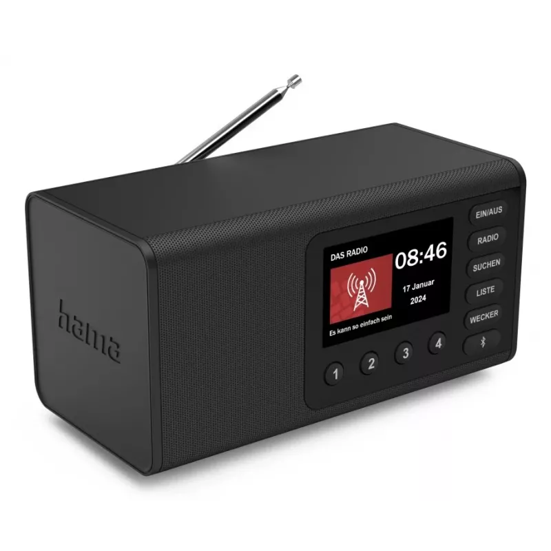 Asmeninis radijo imtuvas Hama DR1001 DAB DAB+ FM 5W TFT ekranas
