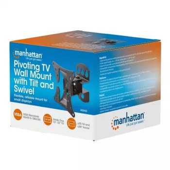 Manhattan Pivoting Wall Mount – pasukama ir pakreipiama sieninė laikiklis televizoriams ir monitoriams, 13–27 colių, VESA 75x75–100x100 mm, iki 30 kg
