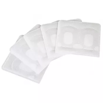 Hama lipnios kišenėlės SD kortelėms, 5 vnt., MMC/SD, 2 kortelės, polipropilenas, skaidrios, baltos, 75 mm x 70 mm