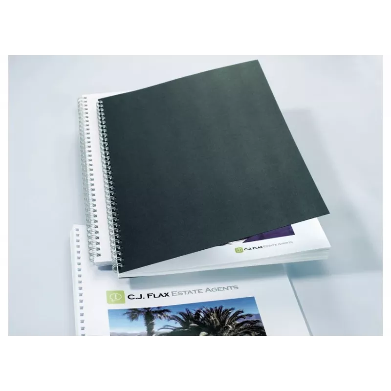 GBC LinenWeave įrišimo viršeliai 250gsm A4 juodi (100 vnt.)