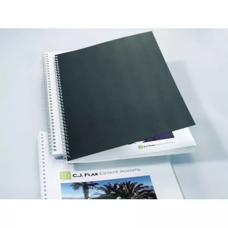 GBC LinenWeave įrišimo viršeliai 250gsm A4 juodi (100 vnt.)
