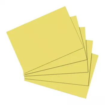 Kortelės indeksinės Herlitz 10837136 Geltonos A5 100 vnt.