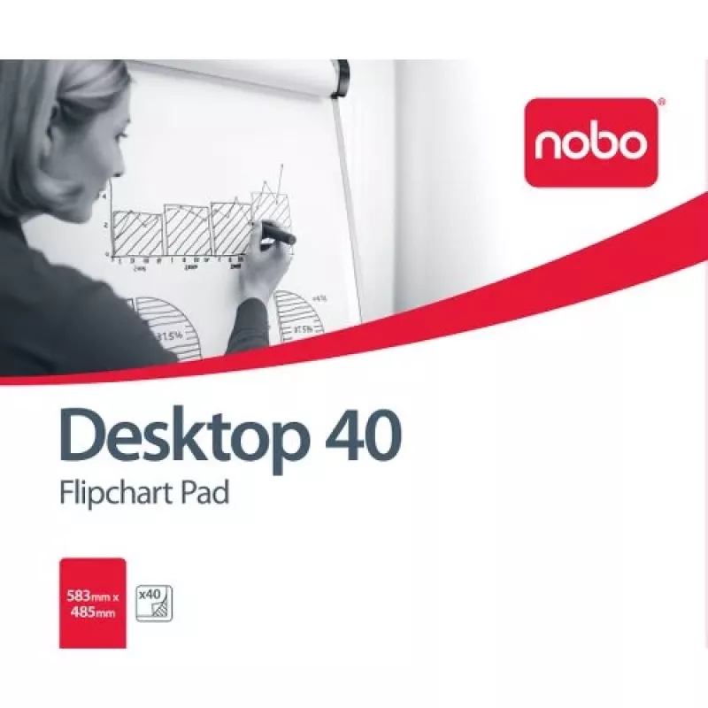 Nobo Flipchart Pad Plain 580x480 40 lapų, balta, be linijų, B1