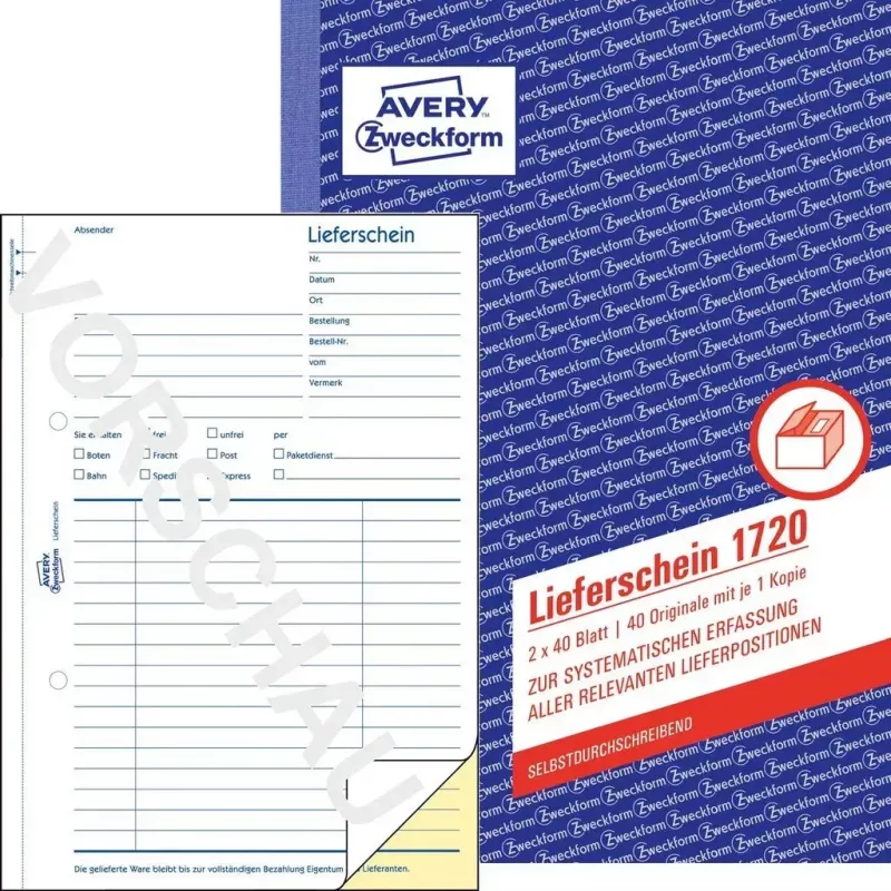 Apskaitos knyga AVERY 1720 A4 40 lapų