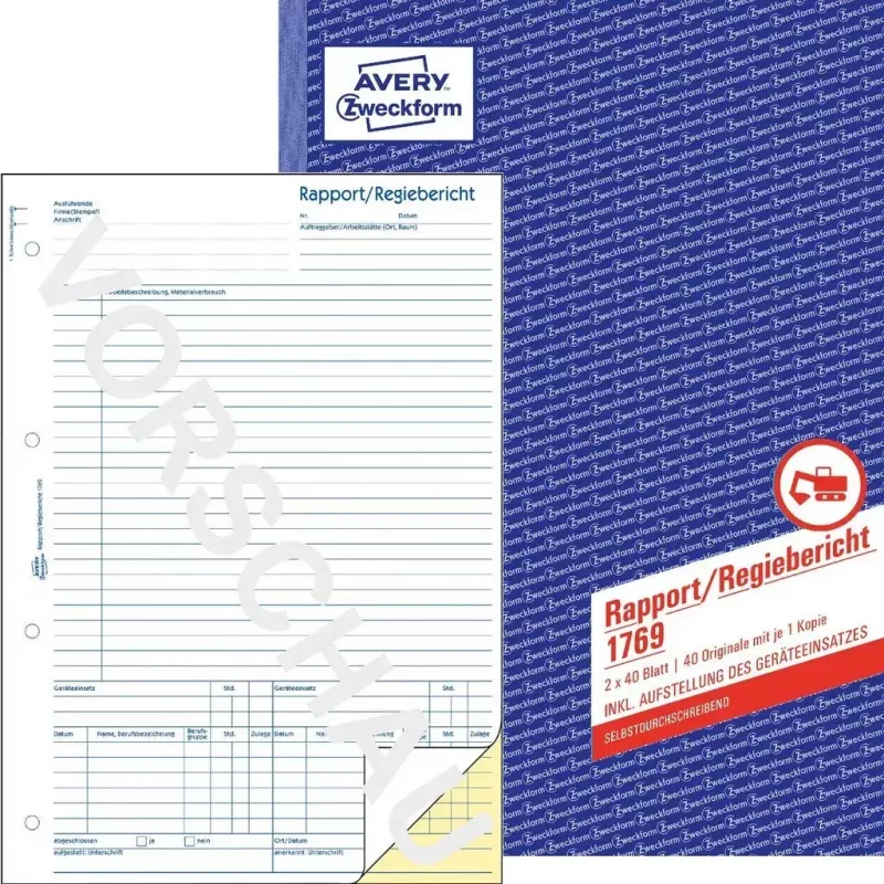 Apskaitos knyga/lapas AVERY 1769 A4 40 lapų
